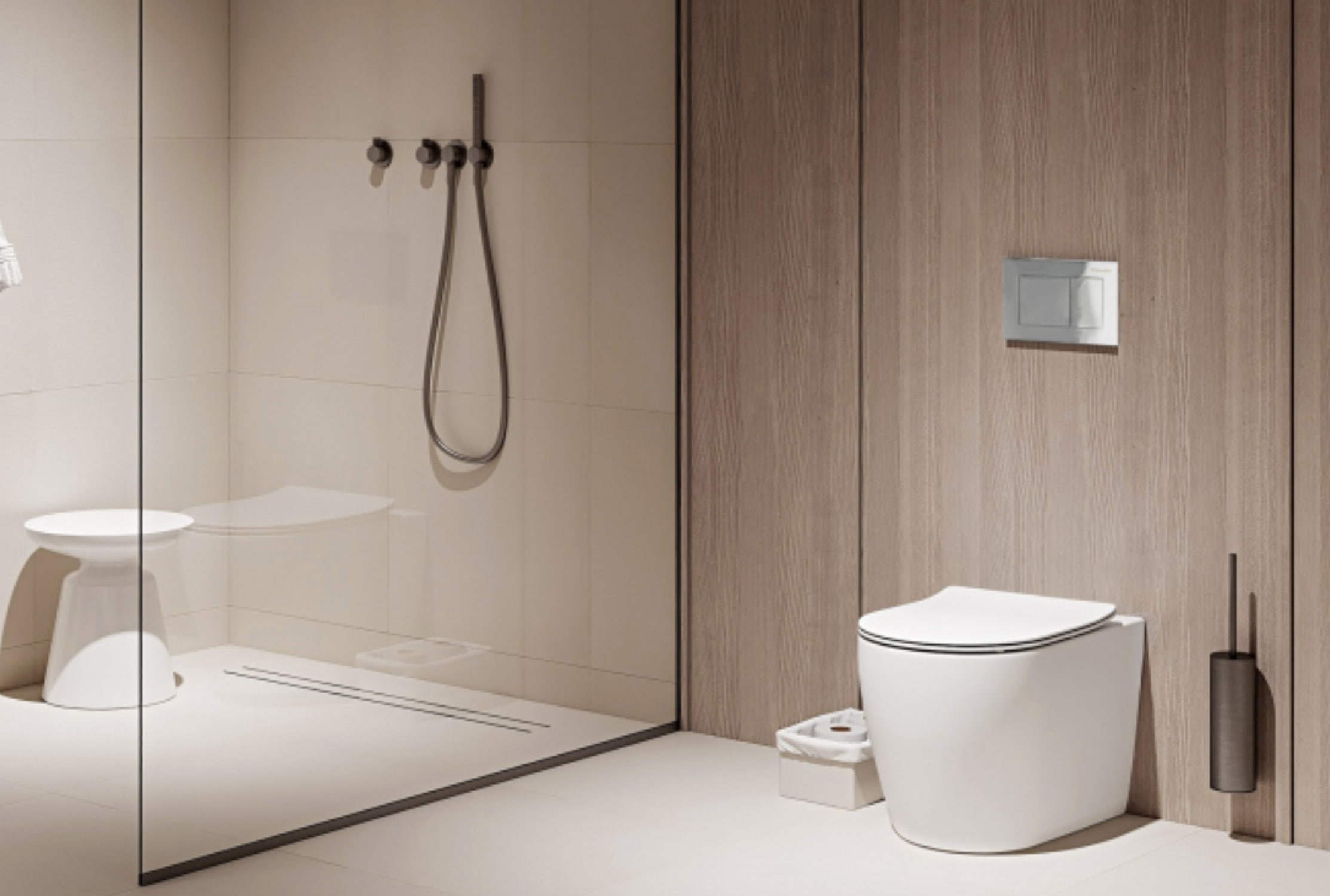 Frame-Free Concealed Toilet Cistern for Modern Bathrooms