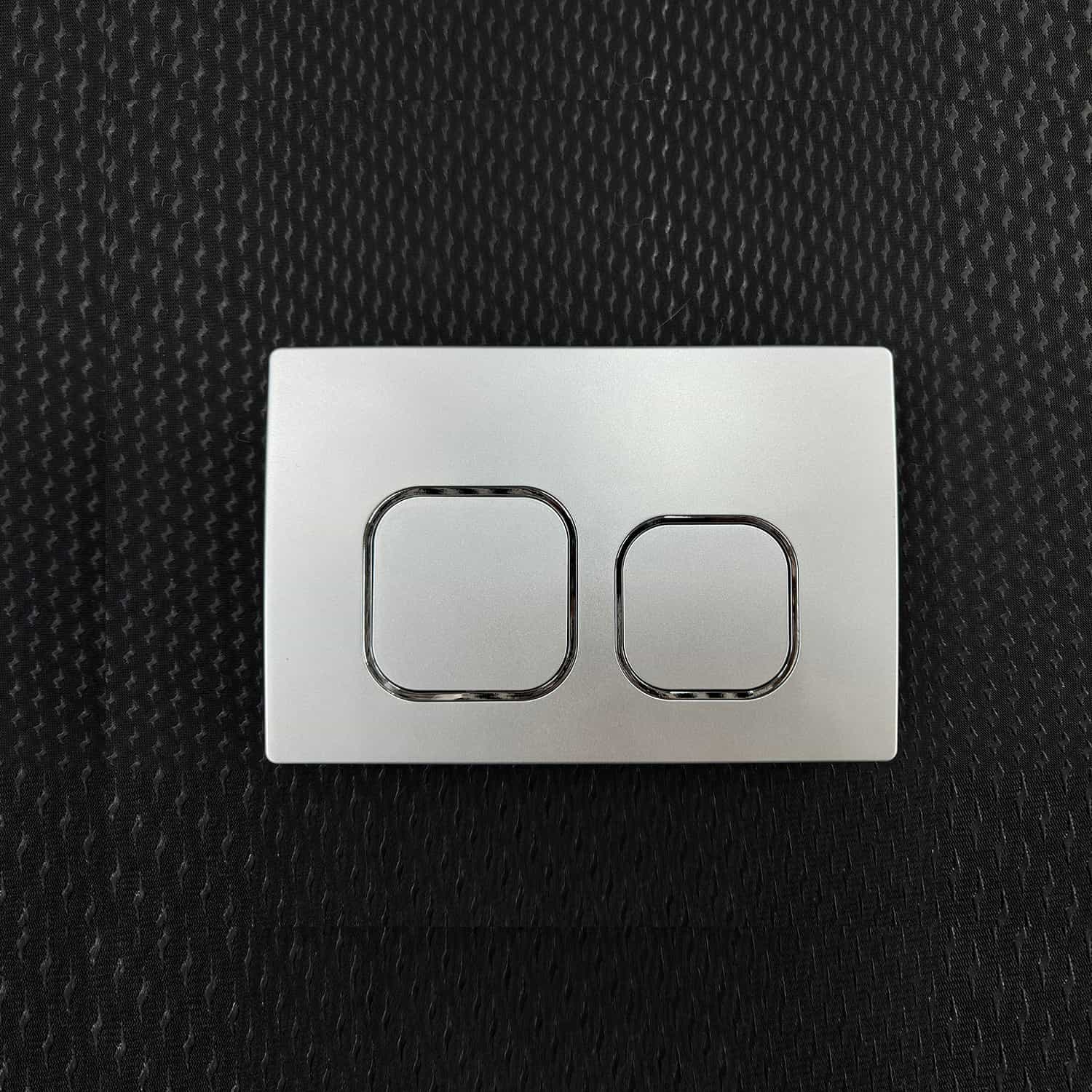  Silver double-button concealed cistern flush panel