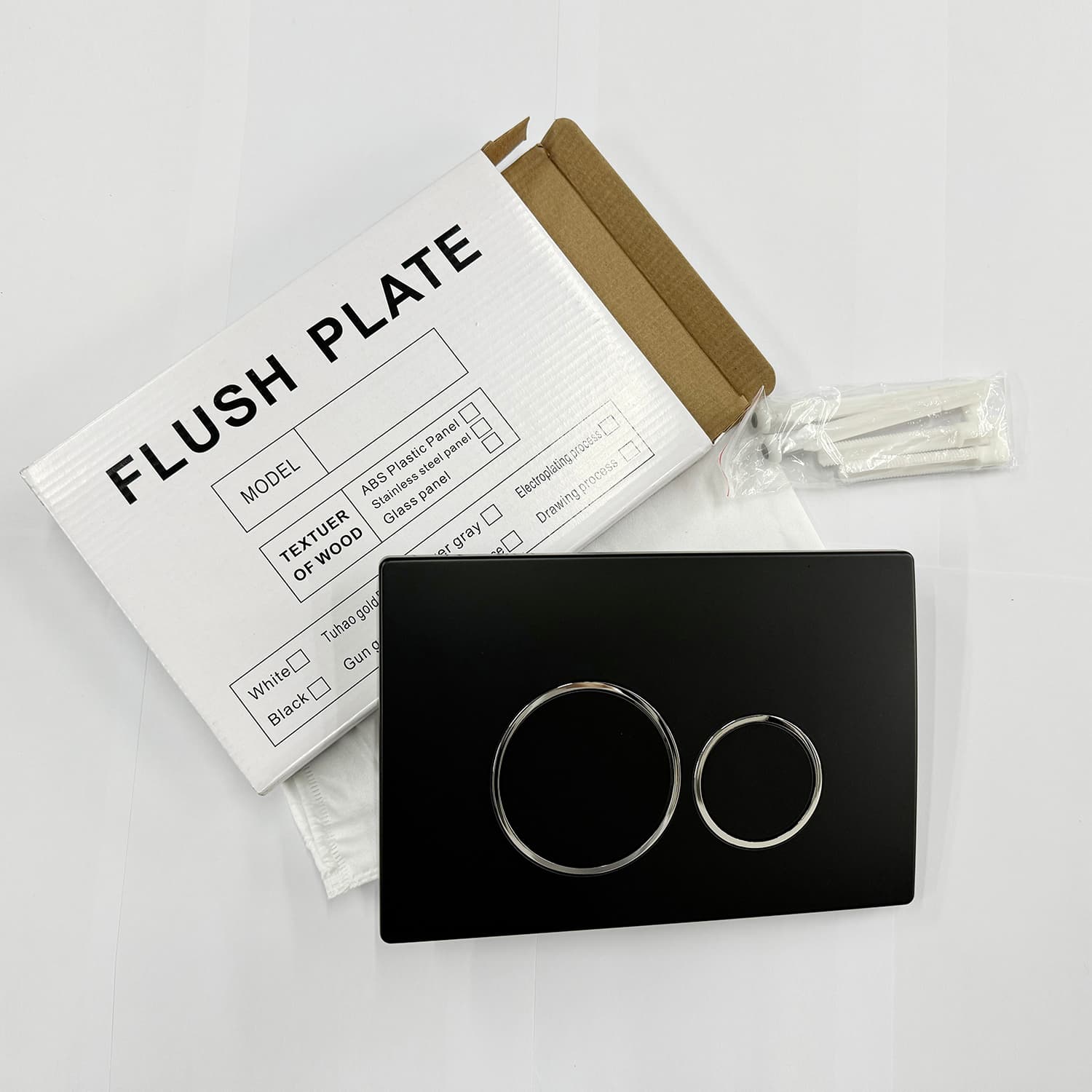 Push button flush mechanism for toilets