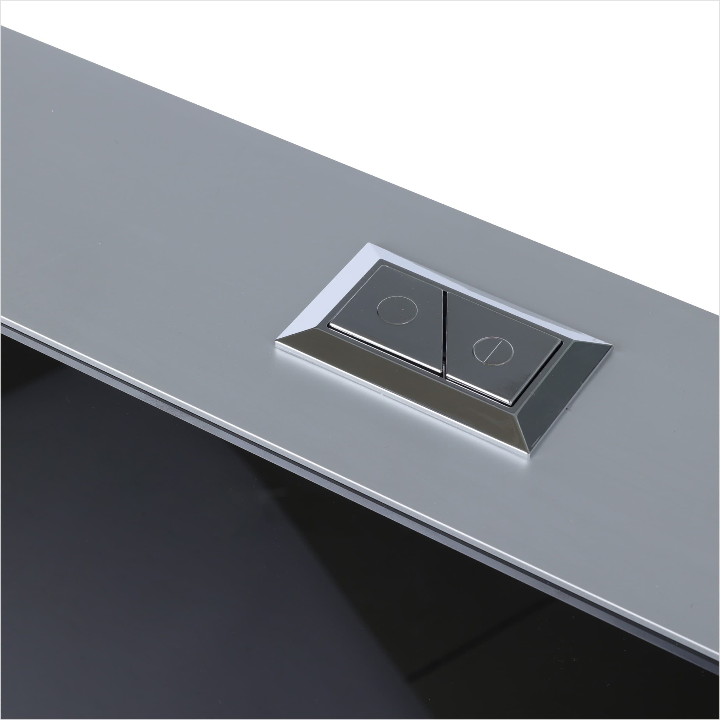 Sleek and modern toilet tank glass