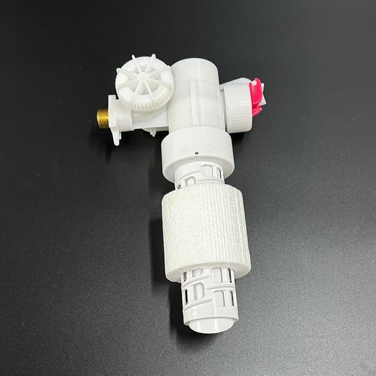 Flush tank pneumatic inlet valve