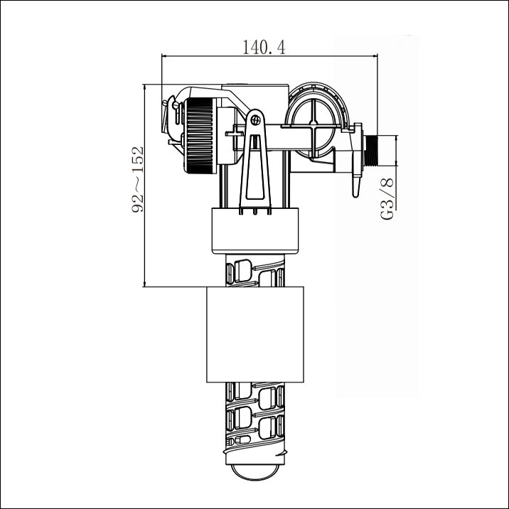 Silent pneumatic inlet valve