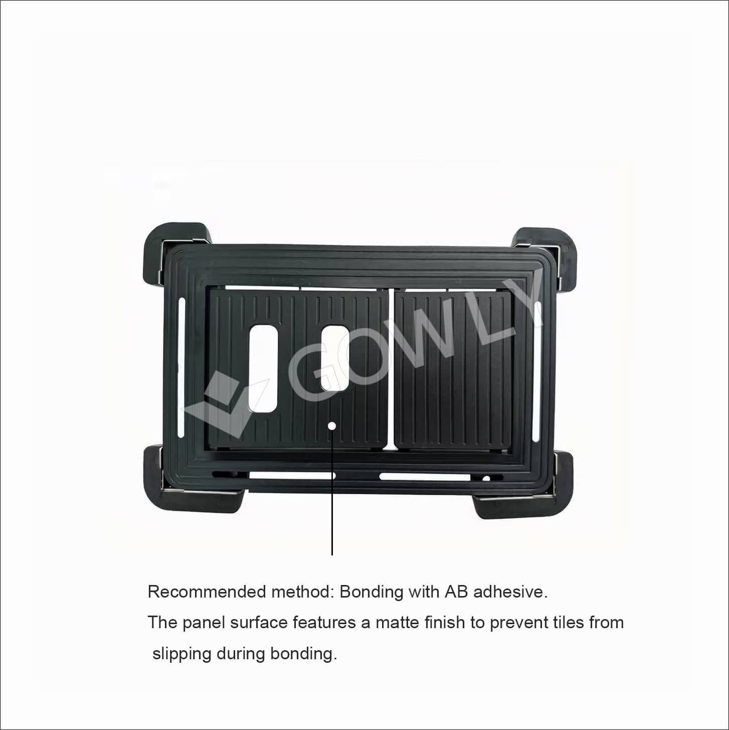 Hidden flush button compatible with Geberit